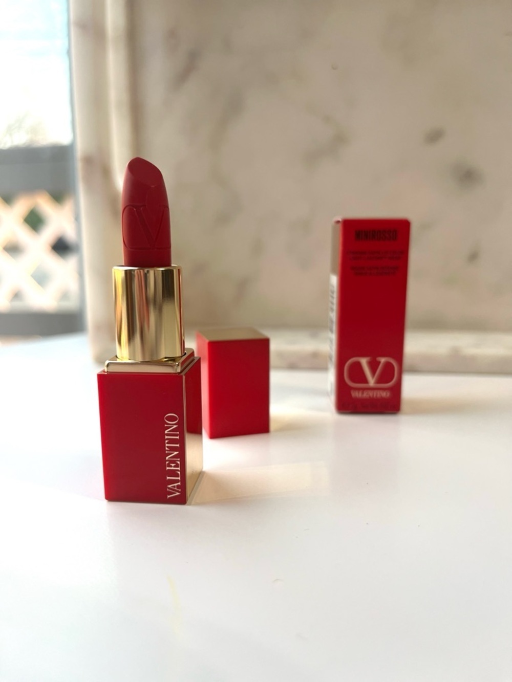 VALENTINO Satin Mini Lipstick #22R MINIROSSO RED NWT